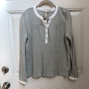 NWT Anthropologie striped Henley button top